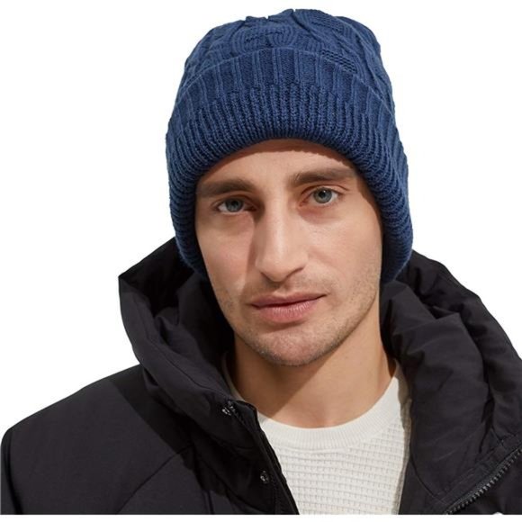 Surblue Unisex Trendy Beanie Warm Oversized Chunky Cable Knit Slouchy Woolen Hat main image 5